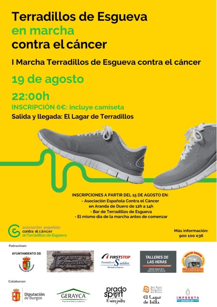 cartel marcha contra el cancer